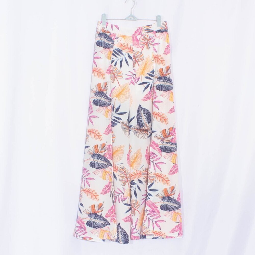 LULUS Side Slit Floral Wide Leg Pants Size M - Picture 5 of 10